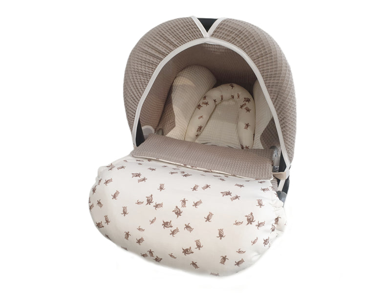 Maxi Cosi Babyschalenbezug, Ersatzbezug oder Spannbezug Schildkröten beige von Atelier MiaMia