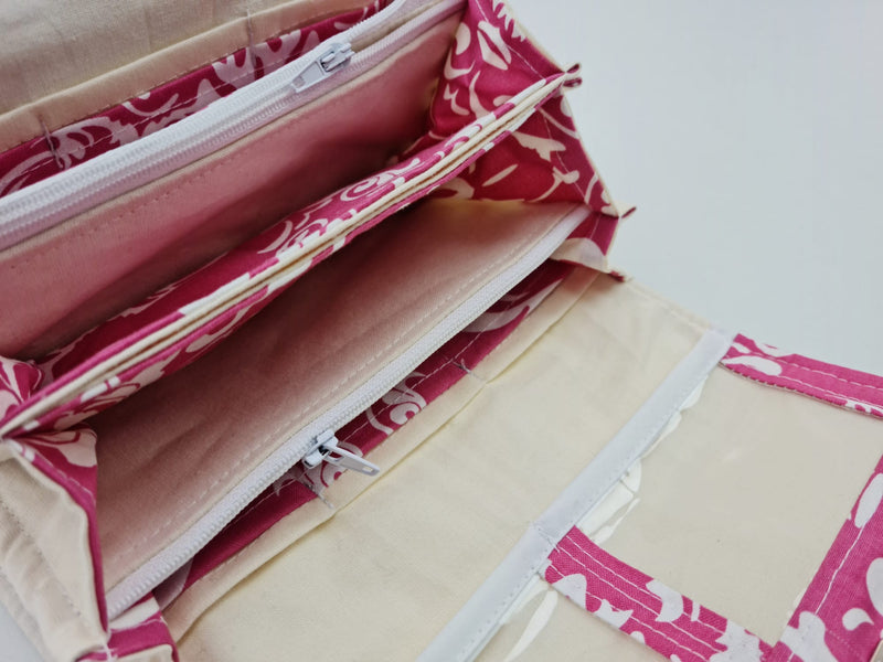 Geldbörse Uhren Blumen burgund von Atelier MiaMia