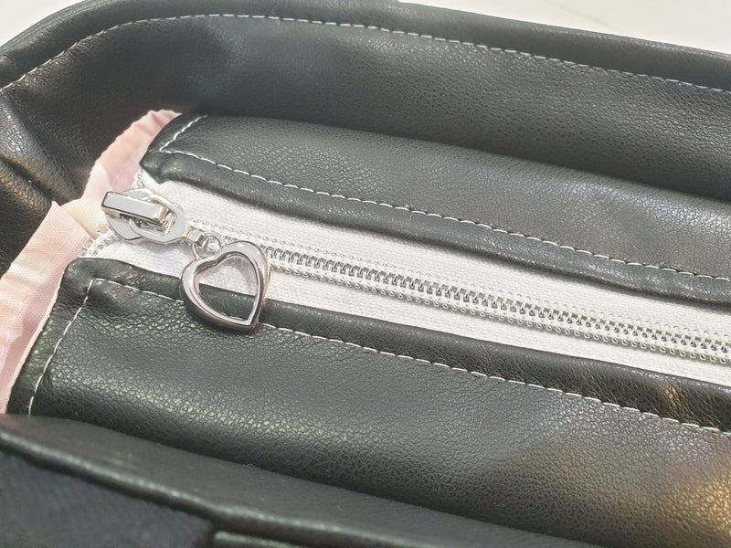 Handtasche einzeln oder im Set mit Geldbörse und Kosmetiktasche Rosen Schlüssel von Atelier MiaMia