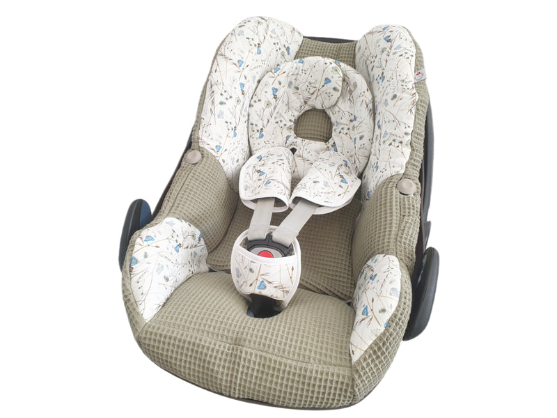 Maxi Cosi baby seat cover, replacement cover or fitted cover dark grey/duskymint