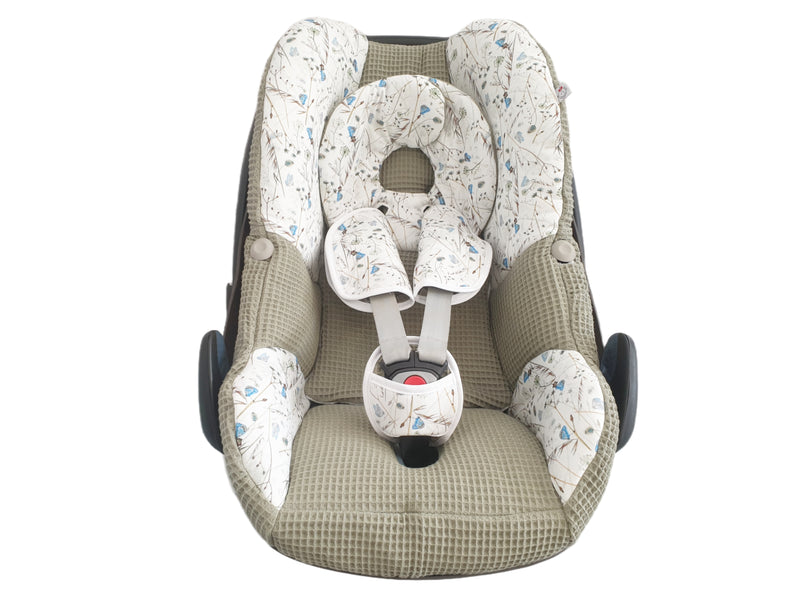 Fodera per seggiolino per bambini Maxi Cosi, fodera di ricambio o fodera aderente grigio scuro/menta scuro