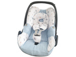 Maxi Cosi Babyschalenbezug, Ersatzbezug oder Spannbezug maritim hellblau von Atelier MiaMia