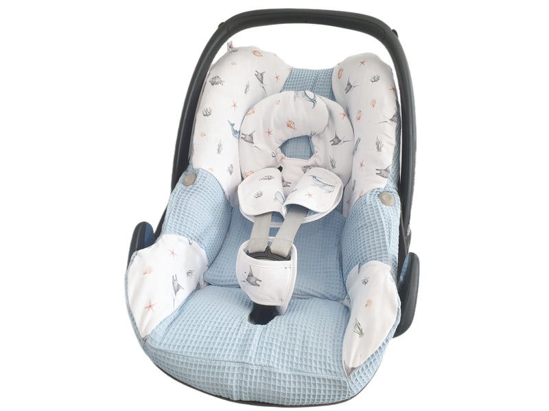 Fodera per seggiolino per bambini Maxi Cosi, fodera di ricambio o fodera aderente grigio scuro/menta scuro