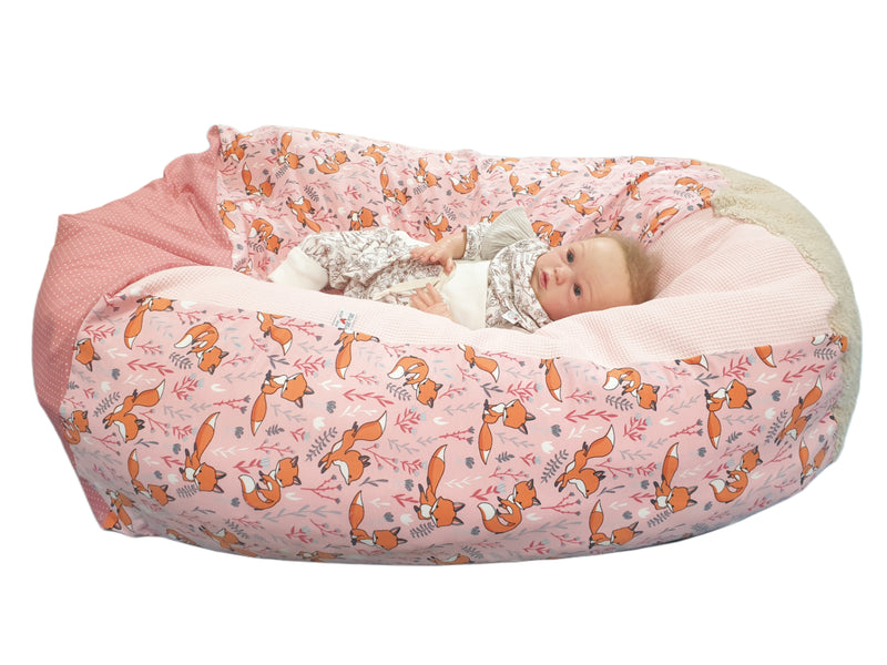 Cuscino per bebè, beanbag per bambini stella grigia 45