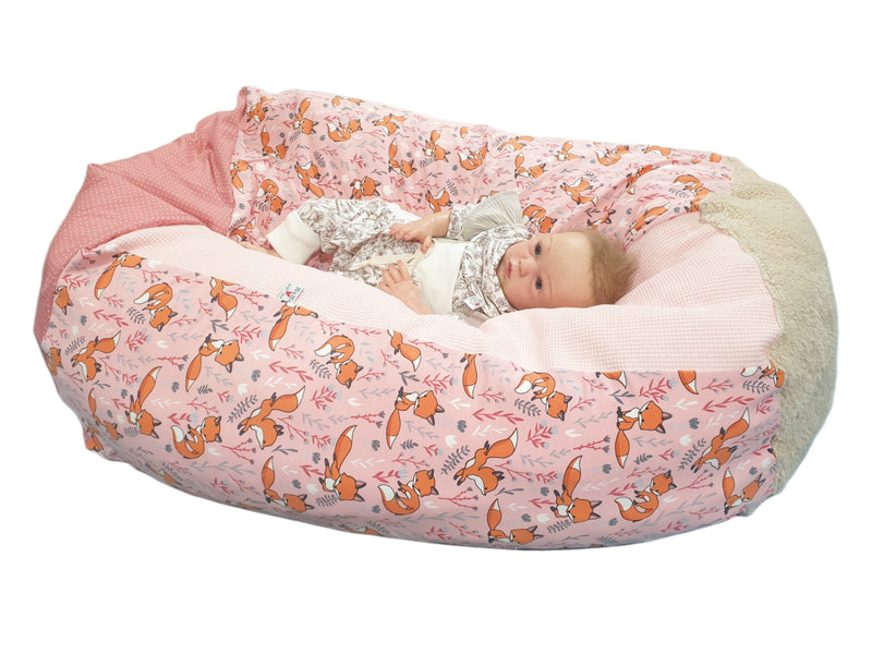 Baby pillow, children's beanbag star gray 45