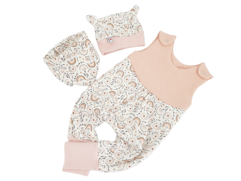 Strampler kurz und lang auch als Baby Set Blumen Alpenfleece von Atelier MiaMia