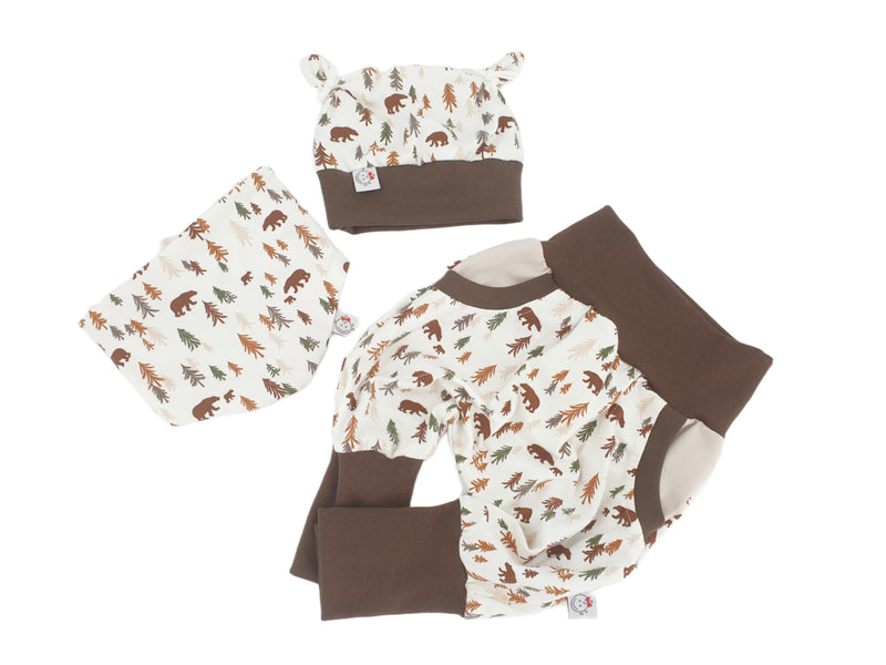 Atelier MiaMia Cool bloomers or baby set short and long acorns