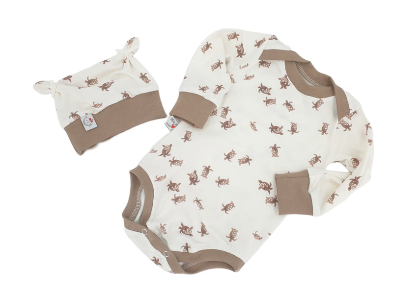 Atelier MiaMia Body with short and long sleeves, also available as Baby Set Anchor 10