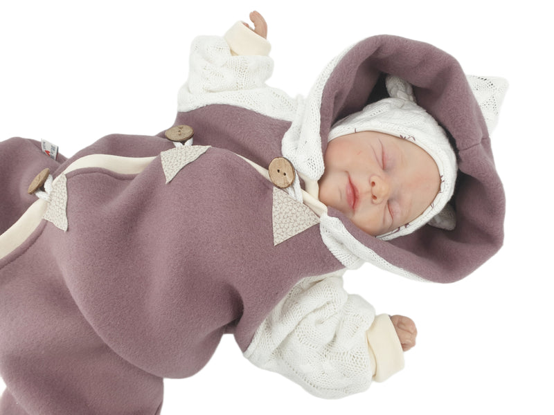 Atelier MiaMia - tuta neonato bambino da 50 a 110 Tuta benessere firmata Rosa Zipfels knit 100% cotone biologico 30