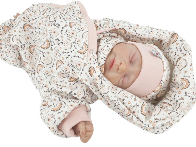 Overall Baby Kind von 50 bis 110 Designer Wellnessoverall Blumen Alpenfleece  von Atelier MiaMia