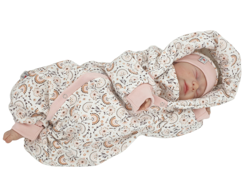 Overall Baby Kind von 50 bis 110 Designer Wellnessoverall Blumen Alpenfleece  von Atelier MiaMia