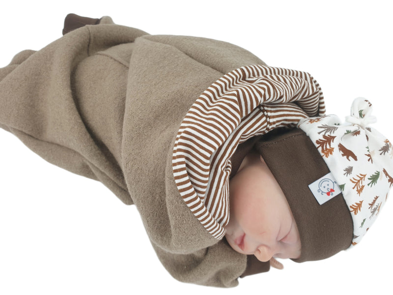 Walk - Overall Baby Kind von 50 bis 110 Designer Walkoverall  beige/braun --walk  von Atelier MiaMia