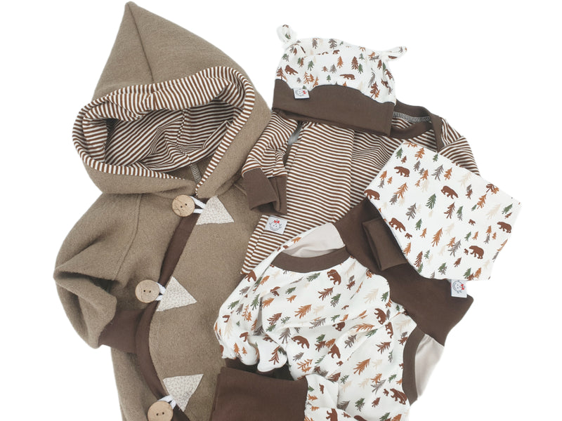 Atelier MiaMia Fantastici calzoncini o baby set ghiande corte e lunghe