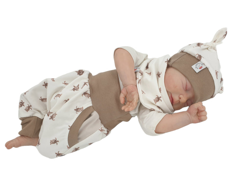 Coole Pumphose oder Babyset kurz und lang Schildkröten Natur von Atelier MiaMia