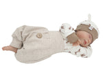 Atelier MiaMia Cool bloomers or baby set with button up to size. 140 Cord Terracotta