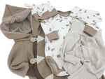 Atelier MiaMia - Walk - salopette neonato bambino da 50 a 110 salopette firmata marrone --walk W10