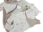 Atelier MiaMia tutina corta e lunga disponibile anche come baby set ghianda