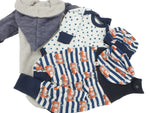 Strampler kurz und lang auch als Baby Set Feuerwehr von Atelier MiaMia