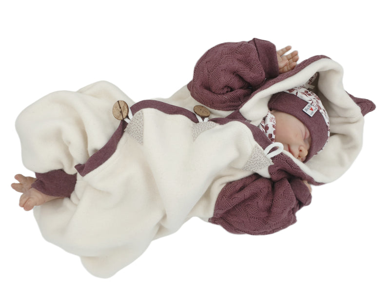 Atelier MiaMia - tuta neonato bambino da 50 a 110 Tuta benessere firmata Rosa Zipfels knit 100% cotone biologico 30