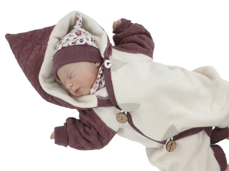 Atelier MiaMia - tuta neonato bambino da 50 a 110 Tuta benessere firmata Rosa Zipfels knit 100% cotone biologico 30