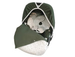 Maxi Cosi Babyschalenbezug, Ersatzbezug oder Spannbezug dunkelgrün kleine Blätter von Atelier MiaMia