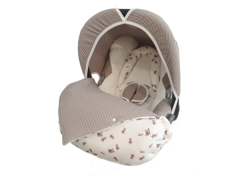 Maxi Cosi Babyschalenbezug, Ersatzbezug oder Spannbezug Schildkröten beige von Atelier MiaMia