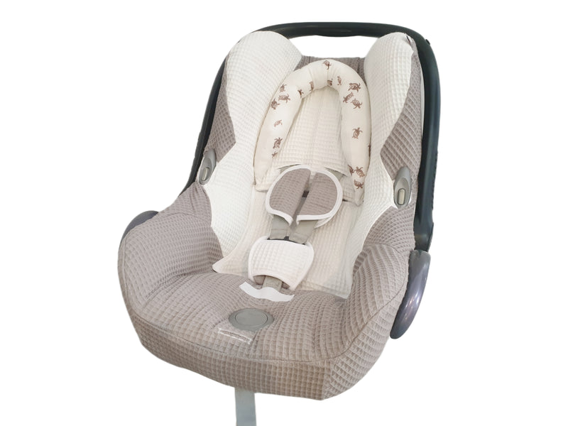 Maxi Cosi Babyschalenbezug, Ersatzbezug oder Spannbezug Schildkröten beige von Atelier MiaMia