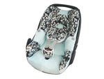 Maxi Cosi Babyschalenbezug, Ersatzbezug oder Spannbezug Eukalyptus schwarz/mint von Atelier MiaMia