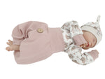 Coole Pumphose oder Babyset mit Knopf bis Gr. 140 altrosa breite Rippe von Atelier MiaMia