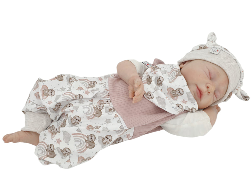 Strampler kurz und lang auch als Baby Set Faultiere von Atelier MiaMia