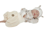 Coole Pumphose oder Babyset mit Knopf bis Gr. 140 creme breite Rippe von Atelier MiaMia