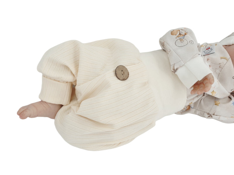 Atelier MiaMia Cool bloomers or baby set with button up to size. 140 Cord Terracotta