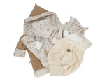 Coole Pumphose oder Babyset mit Knopf bis Gr. 140 creme breite Rippe von Atelier MiaMia