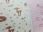 Geburtskissen - Namenskissen mit Stickerei - Panel - Foto- Rehe von Atelier MiaMia