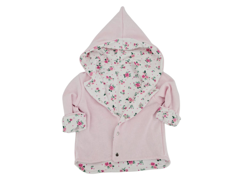 Kaputzenjacke Baby Kind Größe 50-140 Designer Jacke Limitiert !! Rosen/rosa von Atelier MiaMia