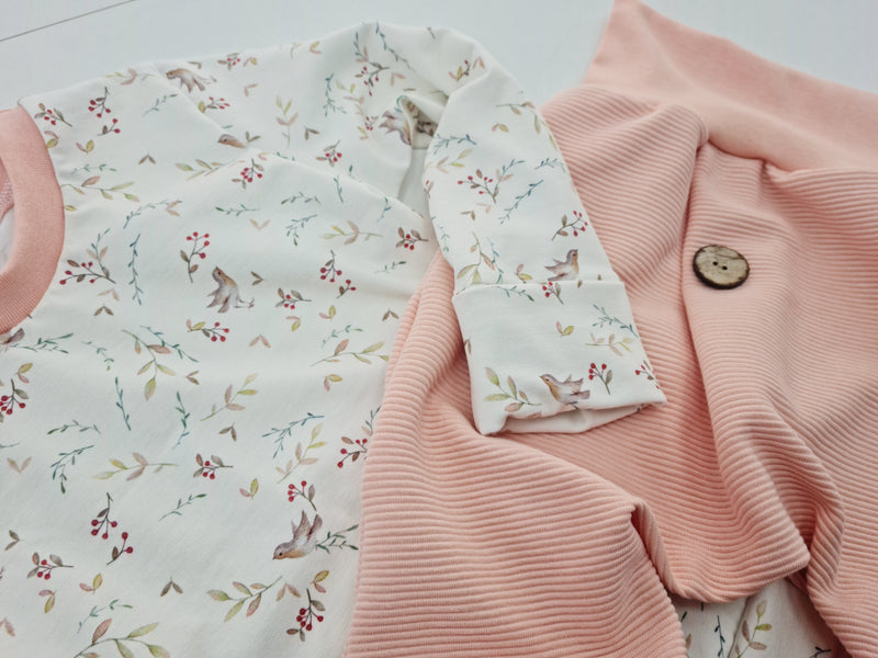 Atelier MiaMia - Maglione con cappuccio Ghiande Baby Bambino da 44-122 a maniche corte o lunghe Designer Limited !!
