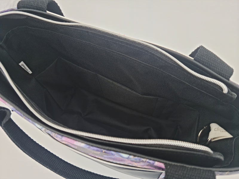 Handtasche einzeln oder im Set mit Geldbörse und Kosmetiktasche Grinsekatze von Atelier MiaMia