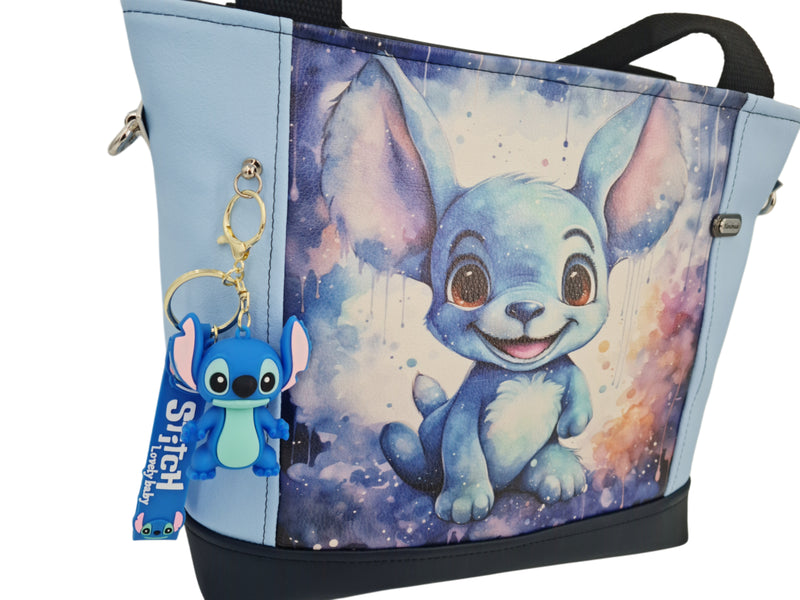 Handtasche einzeln oder im Set mit Geldbörse und Kosmetiktasche Stitch von Atelier MiaMia