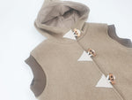 Walk - Kaputzenweste Baby Kind Größe 56-140 Jacke Limitiert !! Walk -Weste beige von Atelier MiaMia