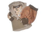 Walk - Kaputzenweste Baby Kind Größe 56-140 Jacke Limitiert !! Walk -Weste beige von Atelier MiaMia