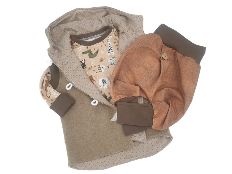 Hoodie Pullover Kroko, Ele, Giraffe, Baby Kind ab 44-122 kurz oder langarm  Designer Limitiert !! von Atelier MiaMia