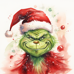 Grinch 2 Stoff Panel, Stoffdruck, Kissenbezug, wasserdichter Canvas, Geschenkideen von Atelier MiaMia