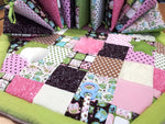 Atelier MiaMia Kuschel - adventure blanket playpen 6 corner green dots stars owls 10