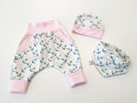 Atelier MiaMia Cool mutandine o baby set corto e lungo ancora blu rosa 10