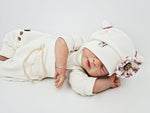 Atelier MiaMia Cool bloomers or baby set waffle jersey cream 105