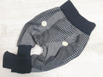 Atelier MiaMia Cool bloomers or baby set checked pattern gray 107