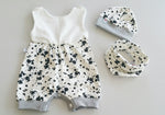 Pagliaccetto estivo corto Atelier MiaMia disponibile anche come baby set Camicie nere 108