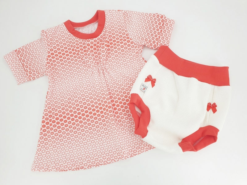 Pantaloncini Atelier MiaMia Schlüppi Buxe gr. 46-110 bianco con polsini rossi 11