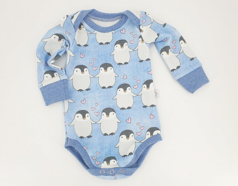 Atelier MiaMia body short and long sleeves also as baby set penguins 11