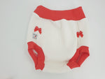 Pantaloncini Atelier MiaMia Schlüppi Buxe gr. 46-110 bianco con polsini rossi 11